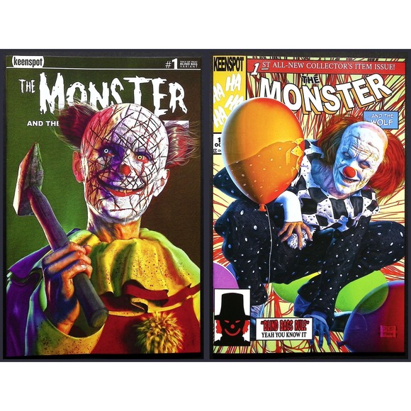 Mark Spears Monsters: The Monster and the Wolf #1 2x Clown Comic Book Lot A5 A23 - Picture 1 of 5